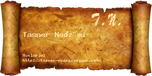 Tasner Noémi névjegykártya