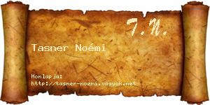 Tasner Noémi névjegykártya